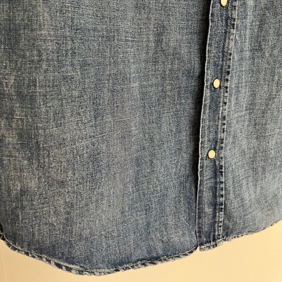 Vintage Polo Ralph Lauren Cotton Linen Sleeveless Denim Dress | Size 6 - Picture 4 of 7